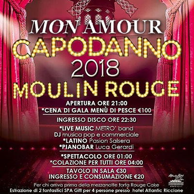 Capodanno 2018 - Mon Amour Rimini